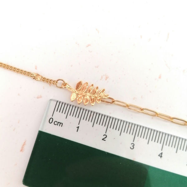 bracelet végétal doré