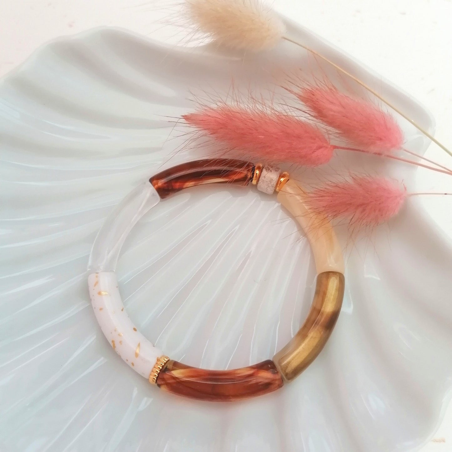 Bracelet élastique effet écaille