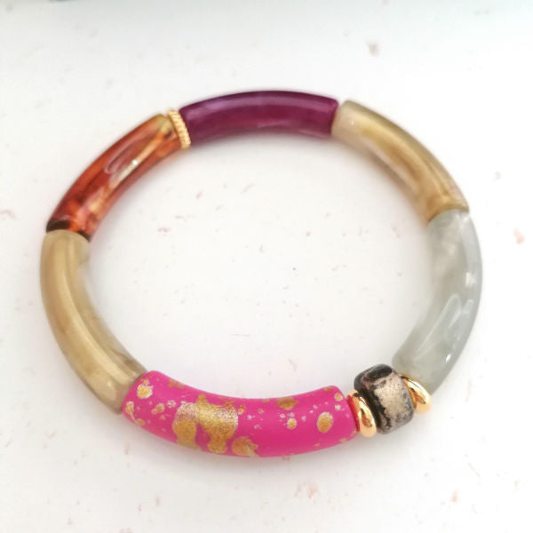 Bracelet multicolore rose