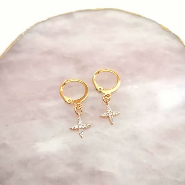 boucles d'oreilles symbole étoiles