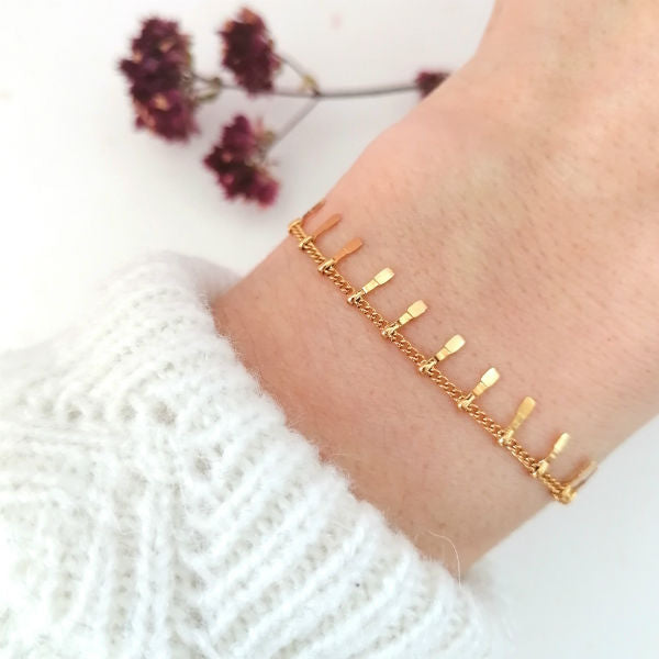 Bracelet gourmette doré