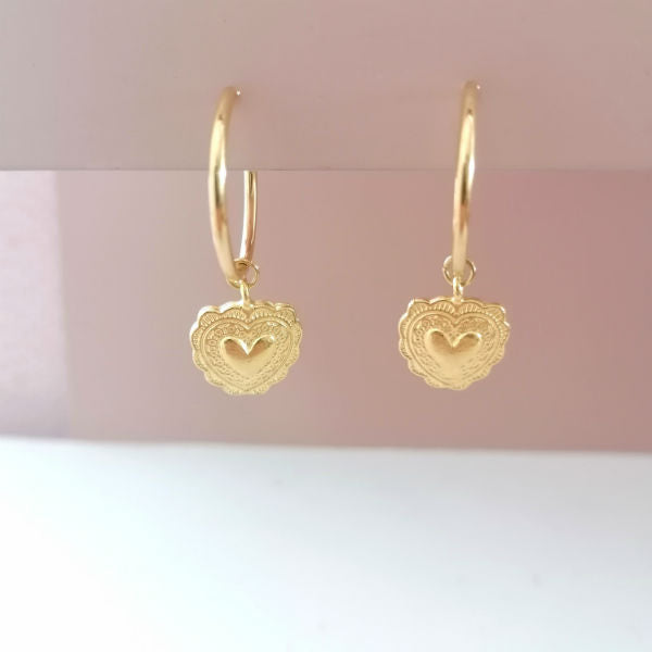 boucles coeurs oreilles non percées