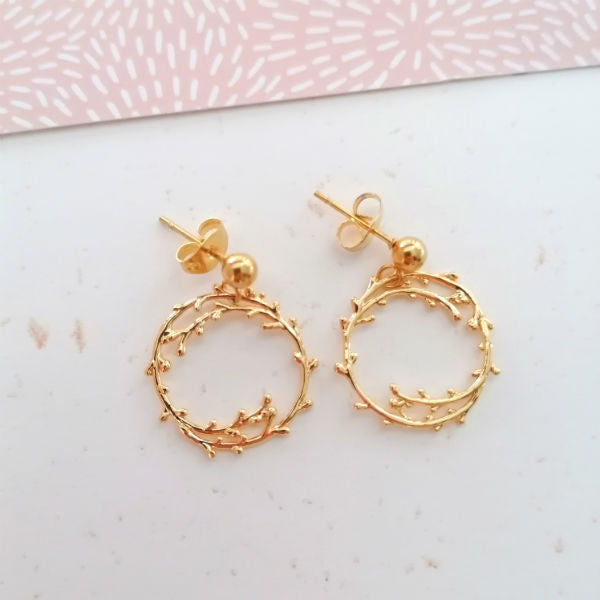 boucles d'oreilles cercles romantiques