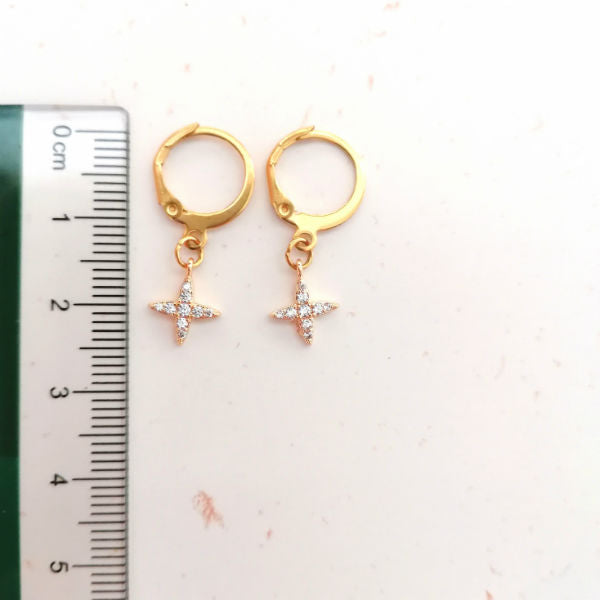 boucles d'oreilles étoiles quatre branches