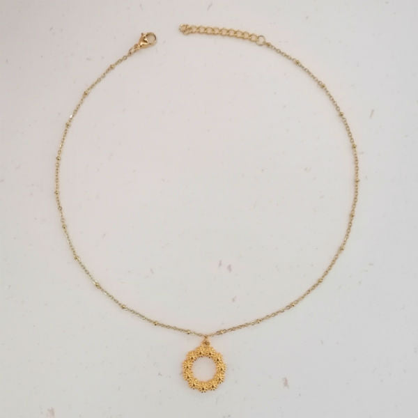 collier cercle doré